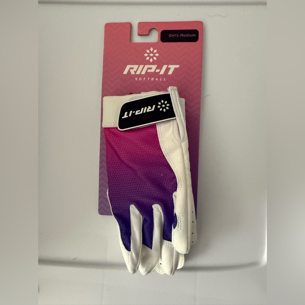 RIP-IT Softball Glove - Purple and White